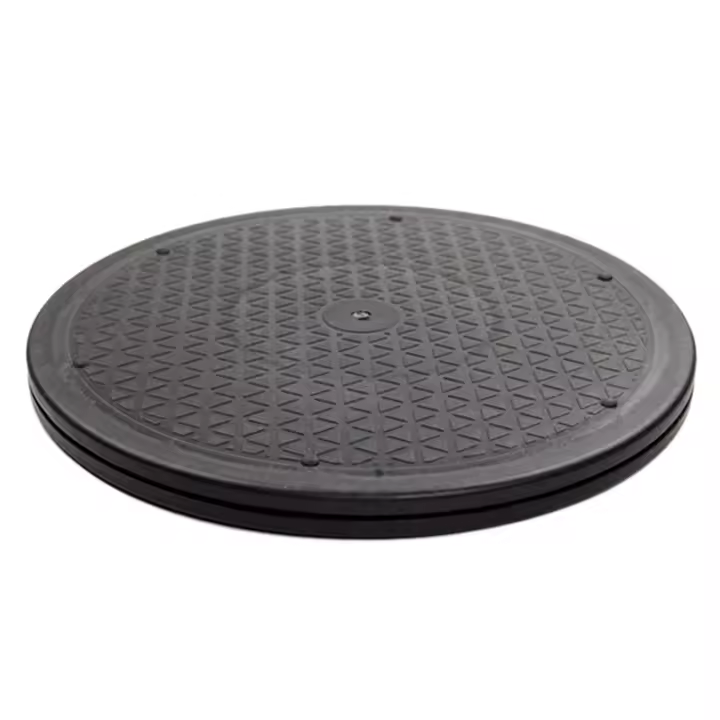 Soporte giratorio de acero para Monitor, TV, plato giratorio, Lazy Susans, forma redonda negra, resistente, 12 pulgadas - 1
