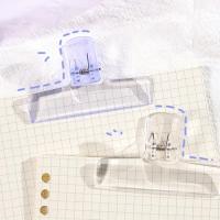 Carpeta De Gel Transparente Para Estudiantes Clip De Papel Largo De Acrílico Clase De Almacenamiento De Hielo 4 Piezas - details 5
