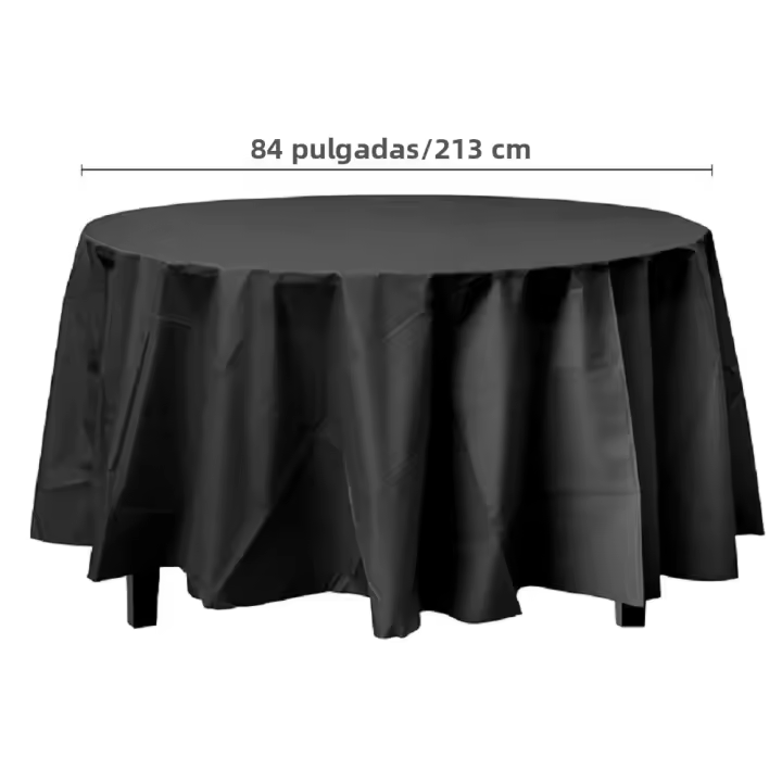 Mantel Desechable PEVA Decorativo De Plástico Sólido En Colores Negro Blanco Rojo 1 Pieza Para Uso Doméstico Exterior Bodas Fiestas Banquete - 1