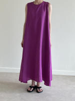 Vestido Largo Vintage De Algodón Y Lino Para Mujer REALEFT Sin Mangas Estilo Casual Suelto Con Cinturones Verano 2025 - details 14