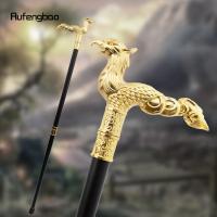 Bastón De Moda Golden Phoenix Con Cola De Fénix Larga Y Punta De Goma 93cm Para Hombres Lujo Y Elegancia En Artículos De Aseo Y Salud - details 0