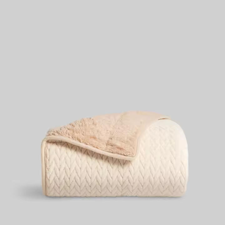 Manta Lara Crudo LlarTextil - Perfecto para abrigarse - 1