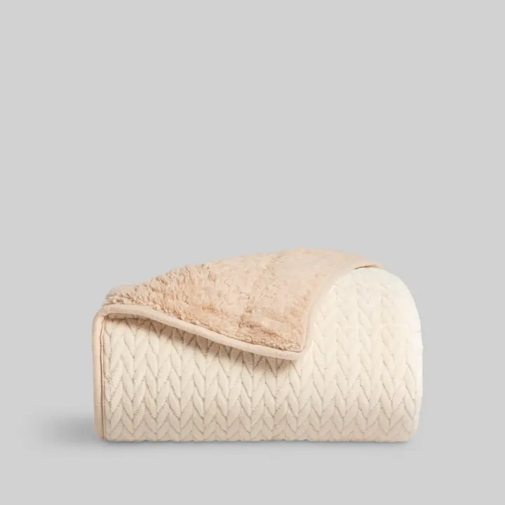 Manta Lara Crudo LlarTextil - Perfecto para abrigarse - 1