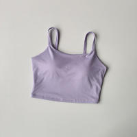 Sudadera Deportiva Transpirable Para Mujer Top De Fitness Push up Con Almohadillas Fijas Ropa De Yoga Vestido De Correr Material Nylon Spandex - details 3