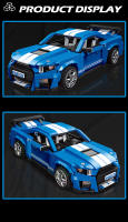 Bloques De Construcción De Carreras Deportivas High-Tech Mustang GT500 Modelo De Coche Para Decoración De Escritorio Juguete Educativo Para Niños Regalos Para Niños De Edad Varía ABS Ambientalmente Amigable 1494 Piezas - details 4