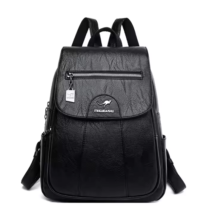 Mochila De Cuero Genuino Para Mujer 2024 Alta Calidad Vintage Bolso De Viaje Escolar Para Niñas Bolsa De Hombro Arco Iris - 1