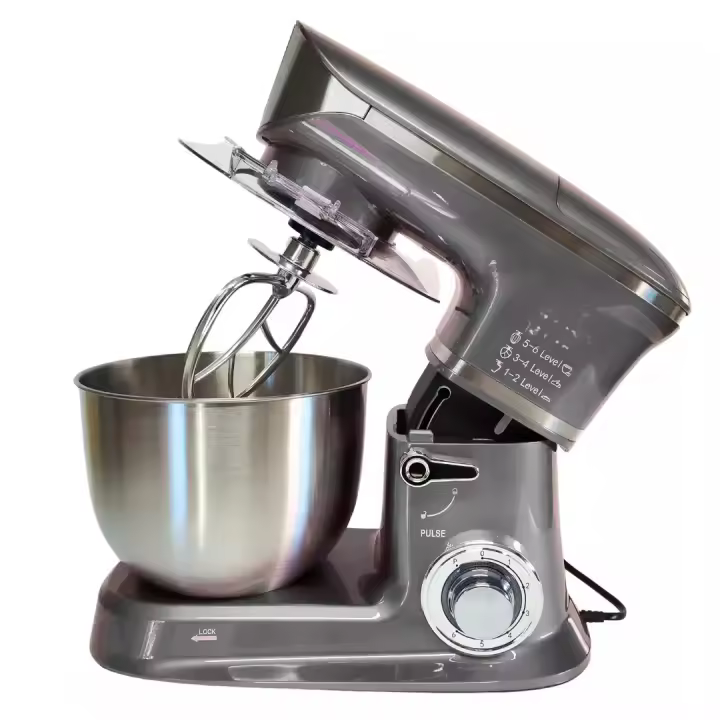 Batidora Amasadora 2000W Tazón de Mezcla 7 litros de Acero Inoxidable 6 Velocidades - 1
