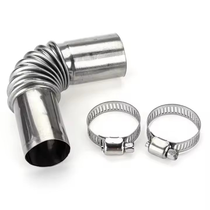 Conector De Tubo De Exhalar Elbowed 25mm Para Calentador De Diesel Webasto Con Abrazaderas Pieza De Repuesto Para Calentadores De Coche - 1