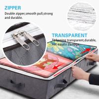 Bolsa De Almacenamiento Plegable Para Suelo - Organizador De Ropa Y Edredones Con Cierre De Cremallera Y Transpirable Para Dormitorio - details 4