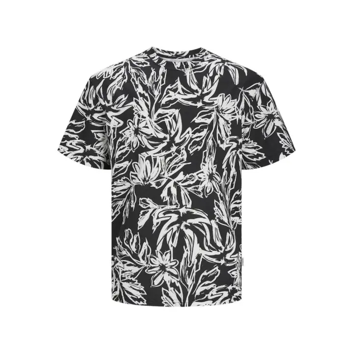 Camiseta 12250434 Jorlafayette Aop Tee Ss Crew Neck Ln Black de Jack & Jones - 1