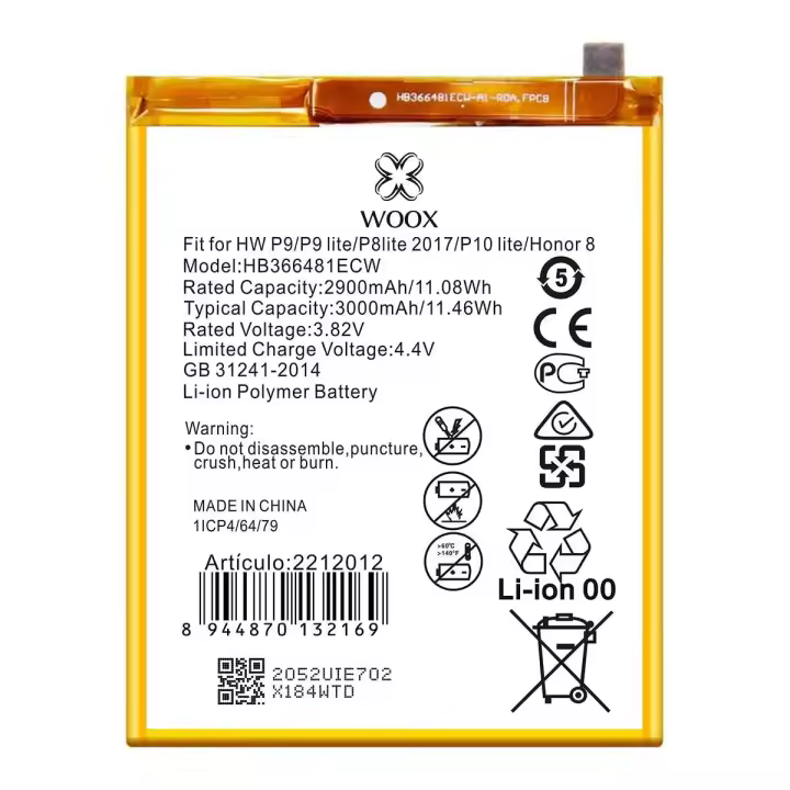TODOBARATO 24HORAS Batería Huawei HB366481ECW P9 Lite P8 Lite P10 Lite P20 Lite Y6 2018 Y7 2018 3000 Mah Li-ion - 1