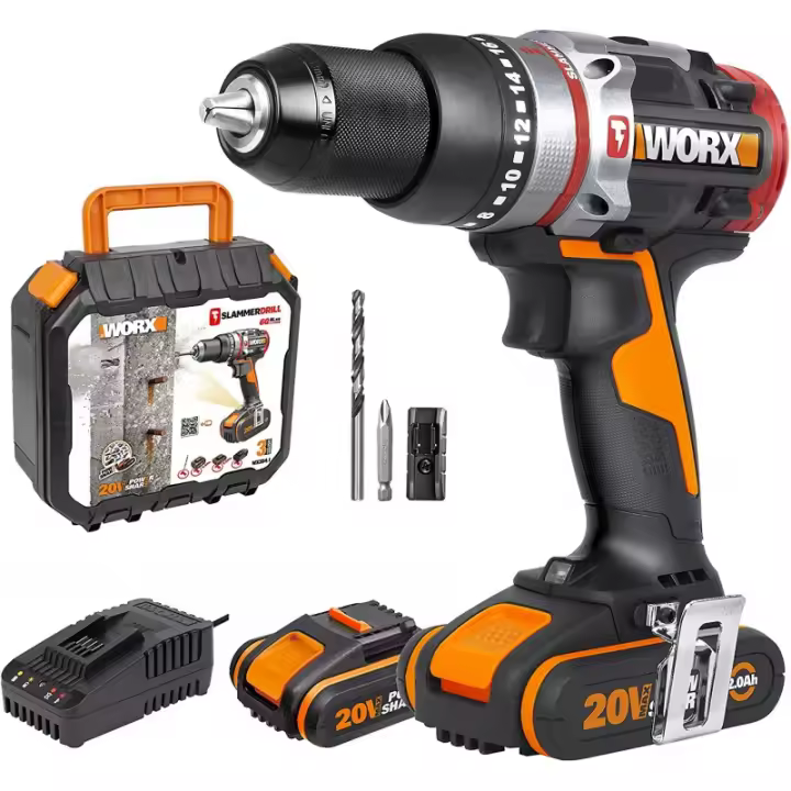 WORX WX354 TALADRO PERCUTOR  (2BAT 20V 2AH Y CARGADOR) - envío desde ESPAÑA en 24/48h. - 1