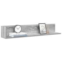 vidaXL Estantes de pared 2 uds madera 100x16,5x16,5 cm en color Gris hormigón/Negro/Marrón roble y más | práctico organizador multiusos diseño compacto funcional - details 4