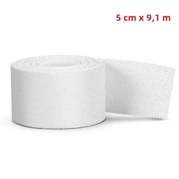 Cinta Adhesiva Deportiva De Algodón Impermeable Para Boxeo 2.5/3.8/5cm 9.1 Metros Soporte De Lesiones Y Estrés Inflamatorio Banda Curativa Blanca - 1