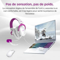 Auriculares estéreo para juegos, Casco Gaming con Regulador de Volumen y Micrófono, Auriculares con cable para PC Gaming Auriculares con micrófono con cancelación de ruido, sobre la oreja para PS4/Xbox/PC/PDA/PHONE - details 4