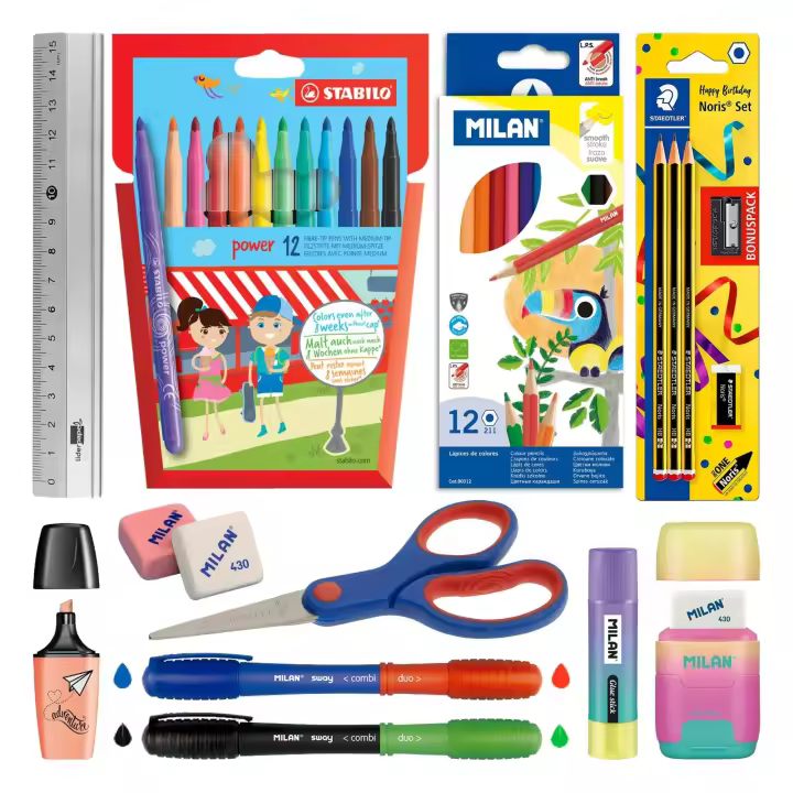 EcoPack Blush 38 - Pack Ahorro Completo con Material Escolar de Primeras Marcas - 1