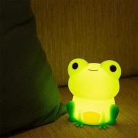 Lámpara Nocturna De Silicona Recargable USB Con Diseño De Sapo Cartoon Luz LED Ambiente Para La Habitación Control Táctil - details 8