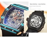 Reloj Deportivo De Nueva Generación Con Diseño Hueco Y Mecanismo Moderno Reloj De Cuarzo Con Tres Discos Pequeños Para Negocios - details 5