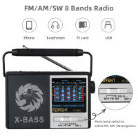 Radio Portátil Retro AM FM Con Altavoz Integrado Mejor Receptor Y Batería Recargable SW1-6/USB/TF Uso Interior Y Exterior - details 1