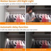Luz con sensor de movimiento para interiores, luz LED con sensor de movimiento, funciona con 3 pilas AAA, luz LED inalámbrica - details 2