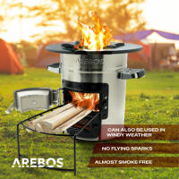 AREBOS Horno Rocket incl. SartÃ©n grill Barbacoa Estufa Rocket Estufa de camping - details 12