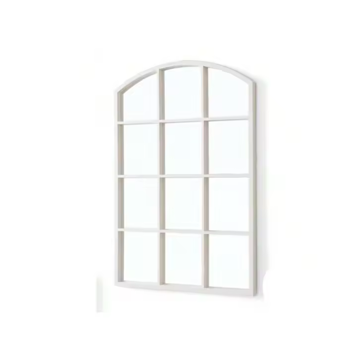 STARLEY-Espejo rectangular de pared con 12 ventanas, espejo decorativo de metal negro, se cuelga vertical u horizontalmente, 50 x 76 CM - 1