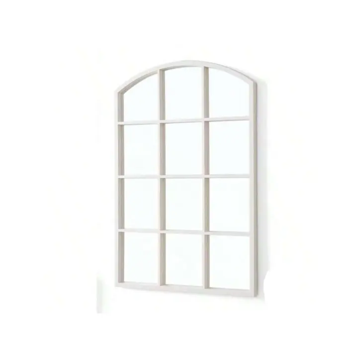 STARLEY-Espejo rectangular de pared con 12 ventanas, espejo decorativo de metal negro, se cuelga vertical u horizontalmente, 50 x 76 CM - 1