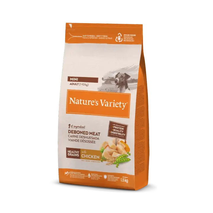 Nature's Variety Health Grain Mini Pollo para Perros - Alimento para Perros Mini de Pollo - 1