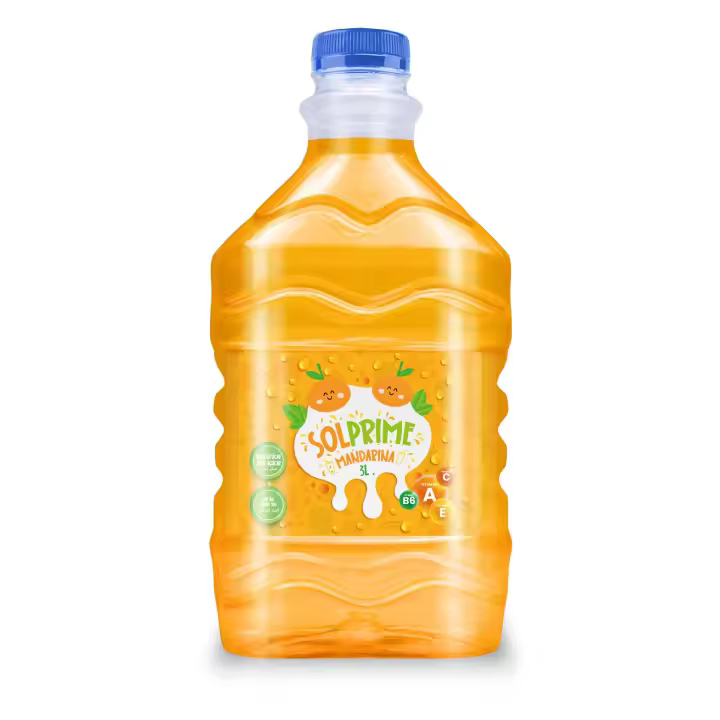 Refrescos Sol Prime - Bebida de 3 litros - Sabores: Piña-Coco, Mandarina, Frutos Rojos, Pacific Blue - Cero Azúcar, Sin gas, con Vitamina C - 1