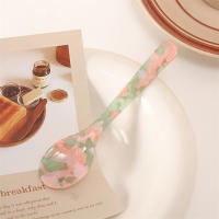 Cuchara De Postre Retro De Acrílico De Grado Alimenticio Con Patrón De Mármol Cortador De Queso Y Mermelada Para Helado Y Pasteles - details 12