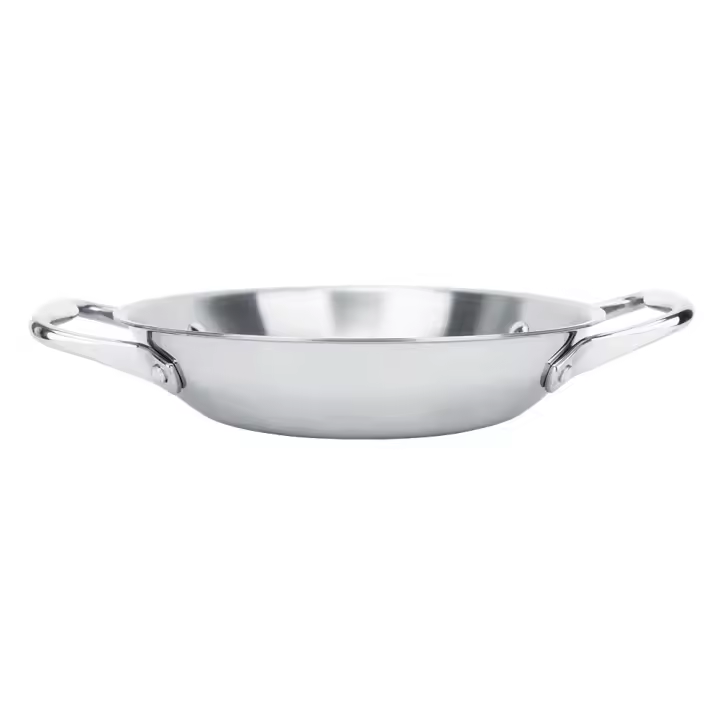 Sartén de acero inoxidable con forma de arco y mango para cocina, restaurante y hogar - 1