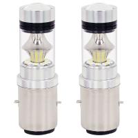 Bombilla De Faro LED Para Motocicleta Universal Doble Agarre Alta Potencia H6 BA20D 20led Luz Blanca 12V-24V Fuente De Luz LED - details 1
