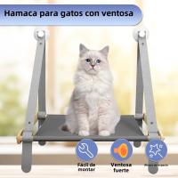 Cama Colgante Para Gato Plegable Con Ventosa En La Ventana Hamaca Aérea Para Mascotas Accesorios Comodidad Asiento De Escalada Para Gatos Y Gatitos - details 0