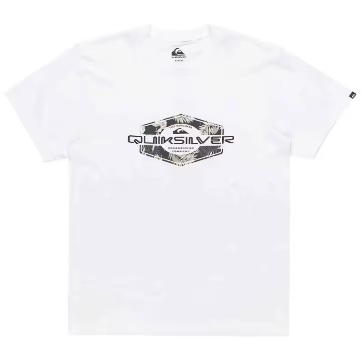 Camiseta de Manga Corta Quiksilver Locked Up para hombre en color blanco - 1