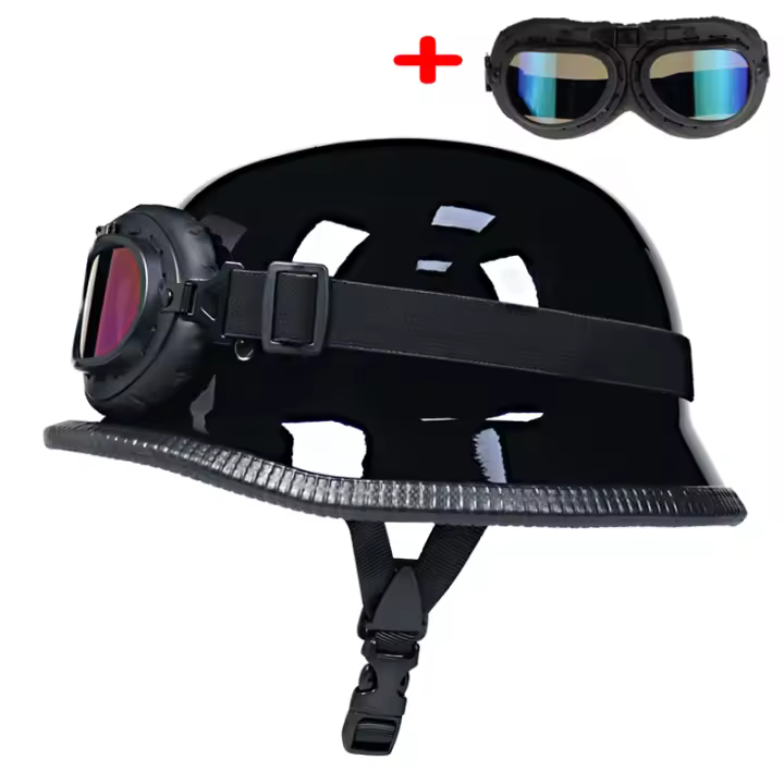 Casco De Motocicleta Estilo Aleman De La Segunda Guerra Mundial Casco Retro Para Moto Unisex Material ABS Peso 1.3KG - 1