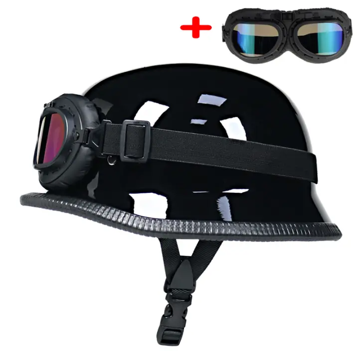 Casco De Motocicleta Estilo Aleman De La Segunda Guerra Mundial Casco Retro Para Moto Unisex Material ABS Peso 1.3KG - 1