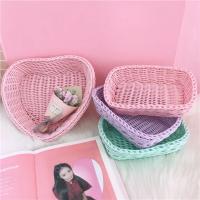Cesta De Corazón En Forma De Amor Para Decoración Y Almacenamiento De Hogar Color Sólido Caja De Fotos Tamaño Grande Con Asa Estilo Nórdico - details 5
