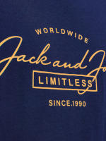 Jack & Jones Hombre Pack 2 Camisetas de Algodón, Mod JWHFERRIS TEE SS CREW NECK Logo estampado REF 287695 - details 5
