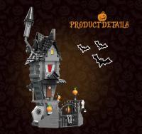 Bloques De Construcción De Castillo De Pesadilla 581PCS Con Fantasma Esqueleto Calabaza Casa Modelo MOC Juguetes Educativos DIY Para Niños Regalos - details 1