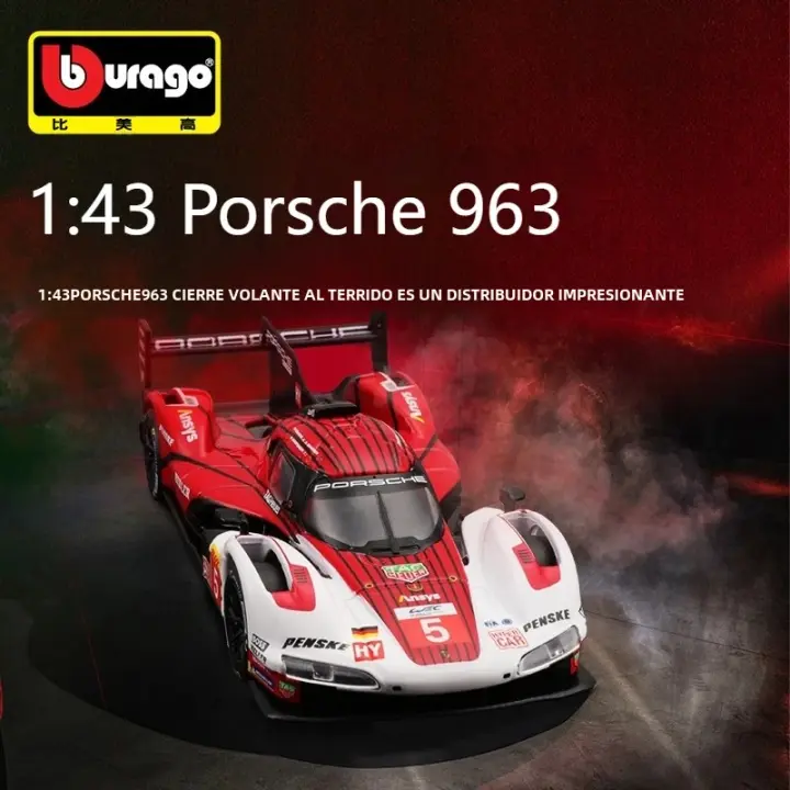 Modelo De Coche Preciso Bruago 1:43 Porsche 963 De Aleación De Fundición a Presión Para Coleccionadores Decoración Regalo Para Hombres Material Metálico Sin Batería - 1