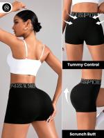 Shorts De Gimnasio Para Mujer High Waisted Scrunch Sin Costuras Contorno De Yoga Biker Shorts De Nylon Fitness Y Deporte - details 4