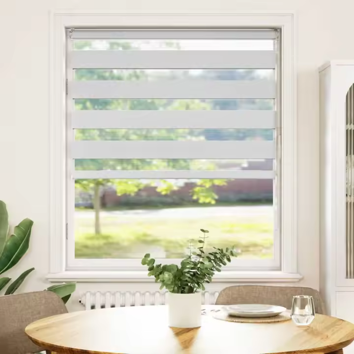 Estor cebra blanco 100x150 cm tejido ancho 95,9 cm poliéster - 1