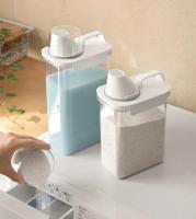 Contenedor De Detergente De 2300ML Con Tapa Airtight Y Transparente Para Almacenamiento De Polvo De Detergente Y Bleaches Reutilizable Organizador De Cocina - details 1