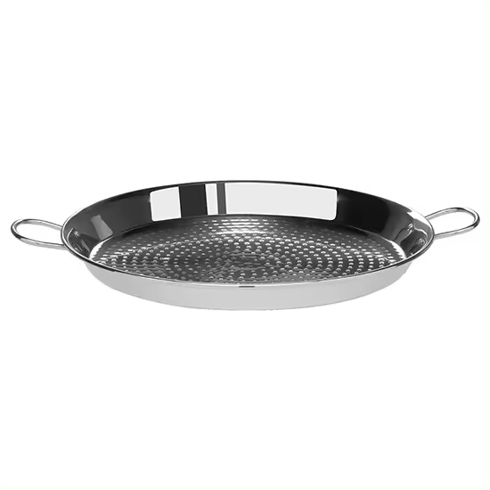Paellera de Acero Inoxidable Vaello - 34 Cm para Cocinar y Servir en Mesa - 1