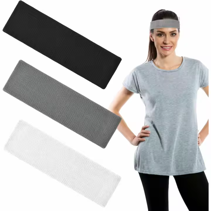 Bandas Antideslizantes para La Cabeza 3 Piezas Diadema Deportiva Hombres y Mujeres Diadema Elástica Cintas Sudor Cabeza Bandas para El Pelo para Yoga, Pilates, Correr, Ciclismo - 1