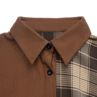 Vestido Elegante Para Mujer De Verano Con Patrón De Cuadros Y Bloque De Color Estilo Europeo Y Americano Para El Trabajo - details 6
