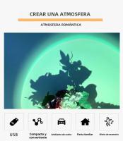 Luz De Ambiente LED Mini Recargable USB Luz Nocturna Fotografía De Sunset Para Streaming Luz De Fondo Pequeña Portátil Para Decoración De Habitación - details 2