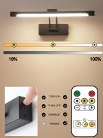 Lámpara LED Moderna Para Espejo Con Control Remoto Y Interruptor Push Recargable Iluminación Para Baño Dormitorio Hotel Metal Color Oro Negro - details 8