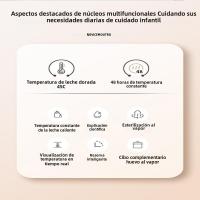 Calentador De Leche Automático Para Bebé Termómetro De Botella De Leche Calentador Y Desinfectador De Botellas De Leche Material P.P. Recargable EU/US Plug - details 4
