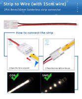Conector De Enlace De Tira LED Flexible 2Pines 8mm 10mm PCB Para 2835 5050 SMD COB Luz De Tira LED Sin Soldadura Necesaria - details 8